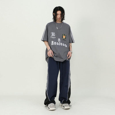 Contrast Side Track Pants Korean Street Fashion Pants By Mr Nearly Shop Online at OH Vault