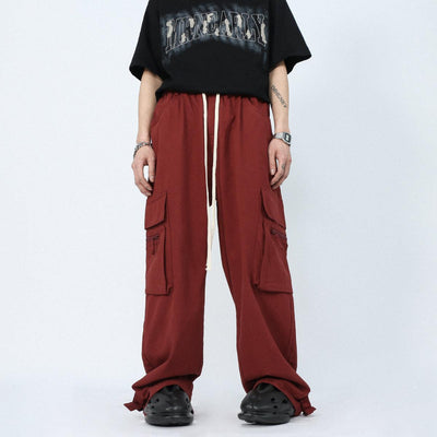 Drawstring Waist Cargo Pants Korean Street Fashion Pants By Mr Nearly Shop Online at OH Vault