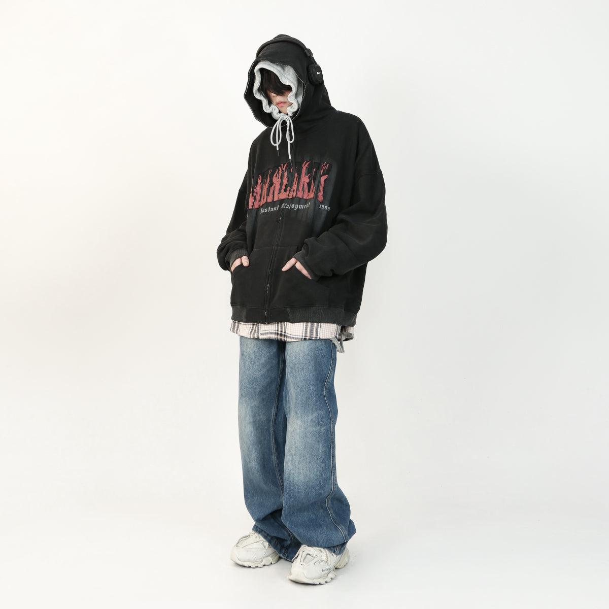 Smoking Text Retro Hoodie Korean Street Fashion Hoodie By Mr Nearly Shop Online at OH Vault