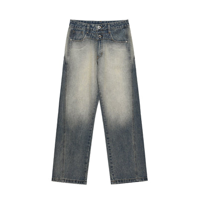 Mr. Nearly Baggy Washed Jeans Korean Street Fashion Jeans By Mr Nearly Shop Online at OH Vault