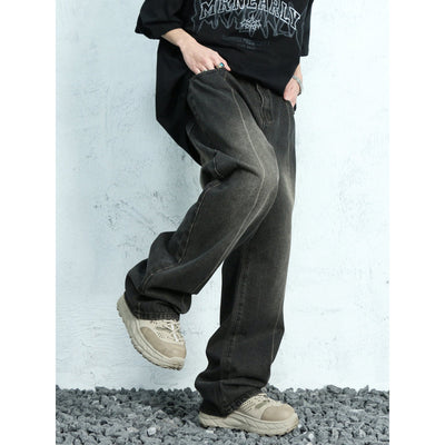 Mr. Nearly Bleach Lined Flare Jeans Korean Street Fashion Jeans By Mr Nearly Shop Online at OH Vault