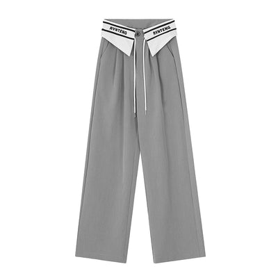 Mr. Nearly Contrast Waistband Pants Korean Street Fashion Pants By Mr Nearly Shop Online at OH Vault