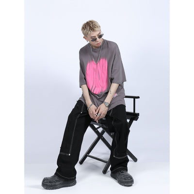 Mr. Nearly Faded Letters T-Shirt Korean Street Fashion T-Shirt By Mr Nearly Shop Online at OH Vault