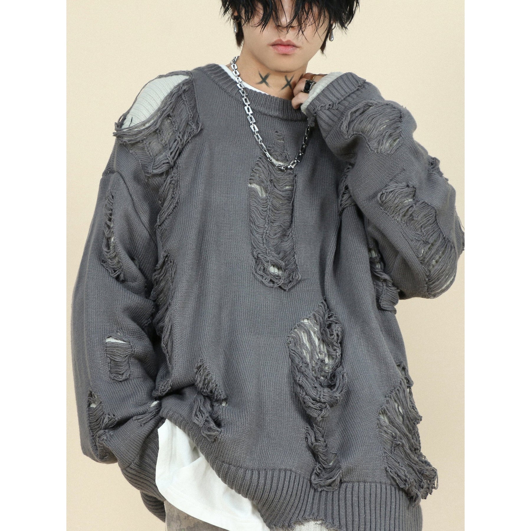 Mr Ripped Mr. Nearly Ripped Effect Crewneck