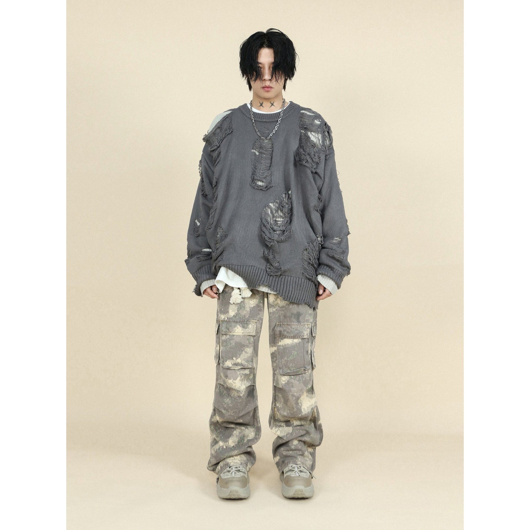 Mr Ripped Mr. Nearly Ripped Effect Crewneck