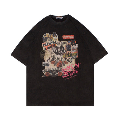 Mr. Nearly Rock Band Cuttings T-Shirt Korean Street Fashion T-Shirt By Mr Nearly Shop Online at OH Vault