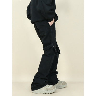 Mr. Nearly Strappy Snap Pants Korean Street Fashion Pants By Mr Nearly Shop Online at OH Vault