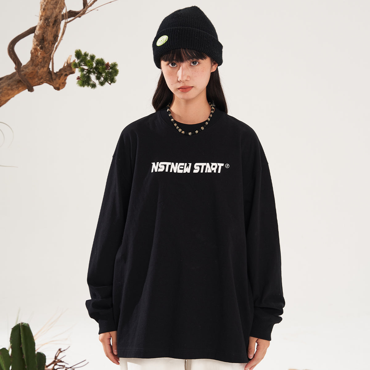 Classic Logo Long Sleeve T-Shirt Korean Street Fashion T-Shirt By New Start Shop Online at OH Vault