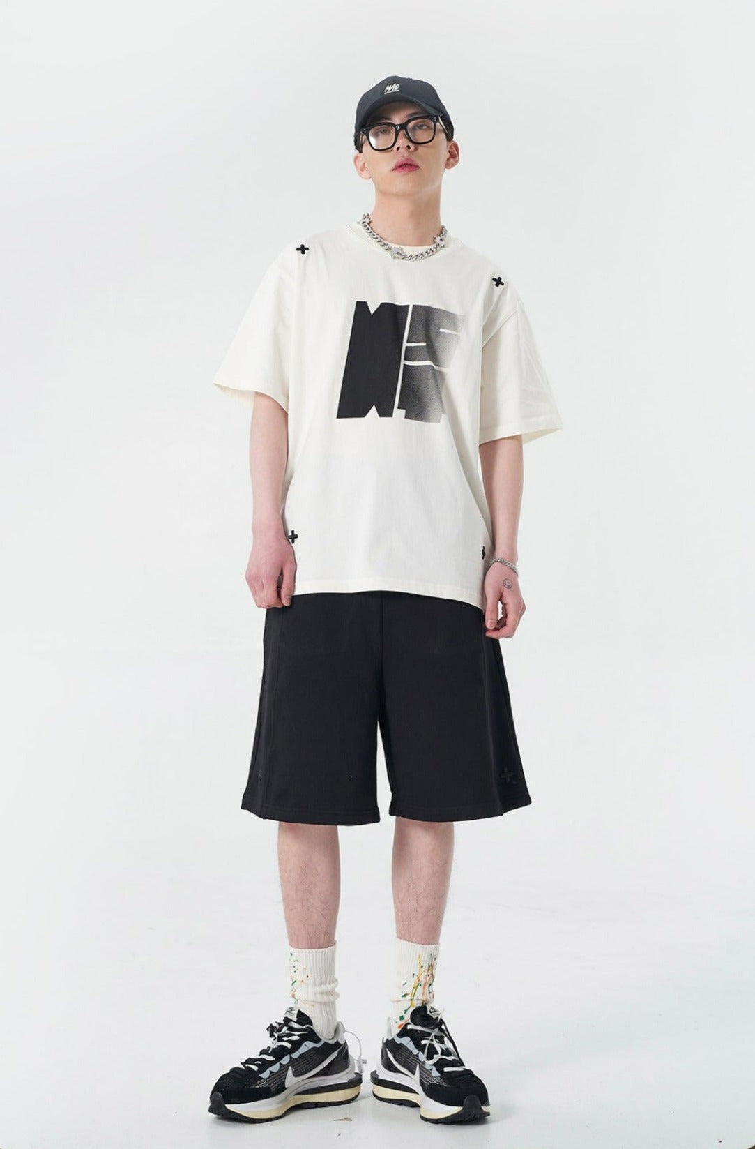 Cross Embroidered T-Shirt Korean Street Fashion T-Shirt By New Start Shop Online at OH Vault