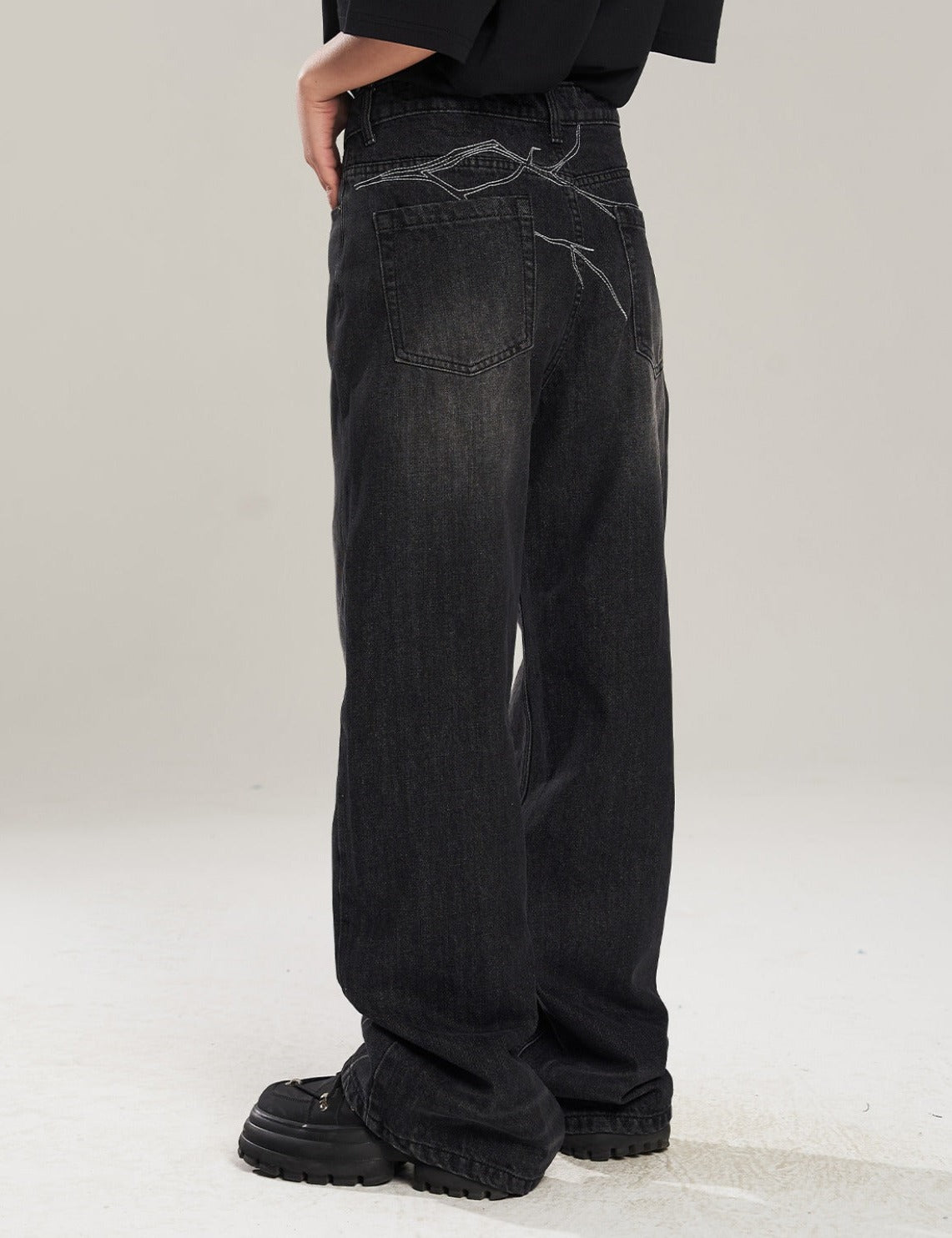 Washed Straight Leg Jeans Korean Street Fashion Jeans By New Start Shop Online at OH Vault
