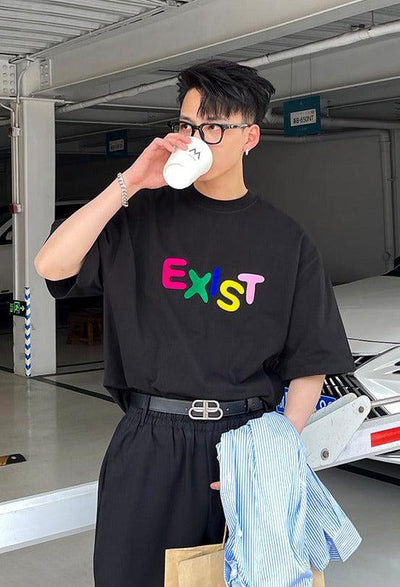 Exist Print T-Shirt Korean Street Fashion T-Shirt By Poikilotherm Shop Online at OH Vault