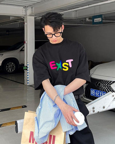 Exist Print T-Shirt Korean Street Fashion T-Shirt By Poikilotherm Shop Online at OH Vault