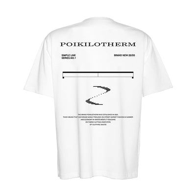 Letters And Line Tee Korean Street Fashion Shirt By Poikilotherm Shop Online at OH Vault