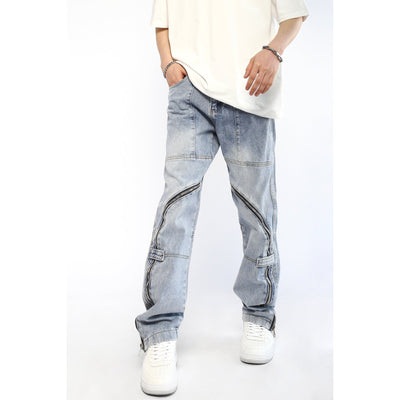 Rogue Zipper Jeans Korean Street Fashion Jeans By Poikilotherm Shop Online at OH Vault
