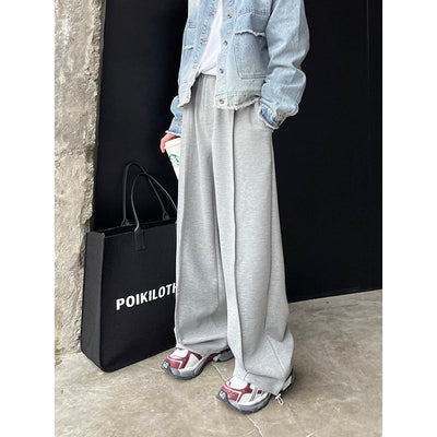 Solid Pleated Sweatpants Korean Street Fashion Pants By Poikilotherm Shop Online at OH Vault