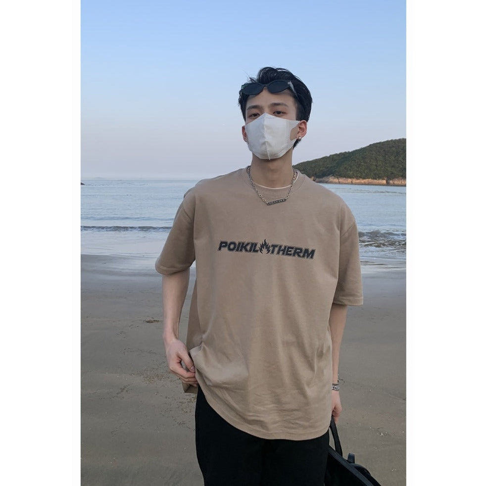Standard Logo T-Shirt Korean Street Fashion T-Shirt By Poikilotherm Shop Online at OH Vault
