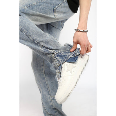 Subtle Fade Jeans Korean Street Fashion Jeans By Poikilotherm Shop Online at OH Vault