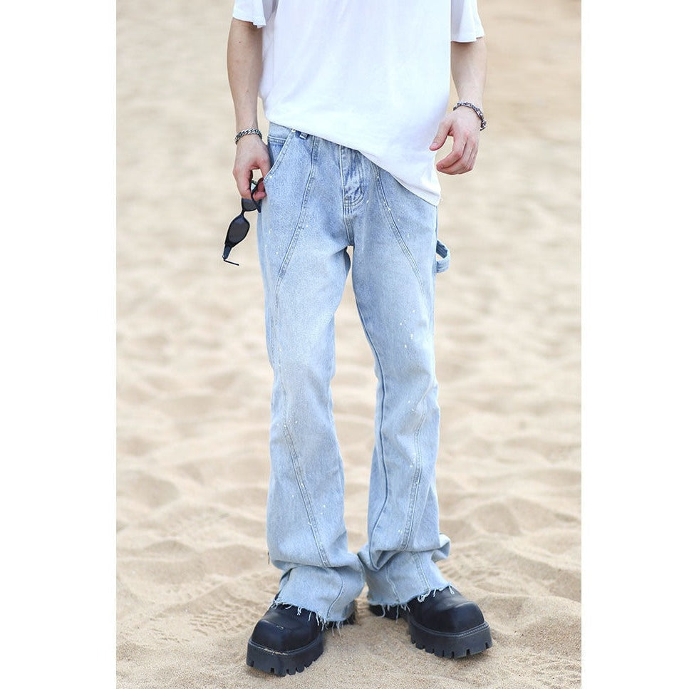Tattered Hem Style Jeans Korean Street Fashion Jeans By Poikilotherm Shop Online at OH Vault