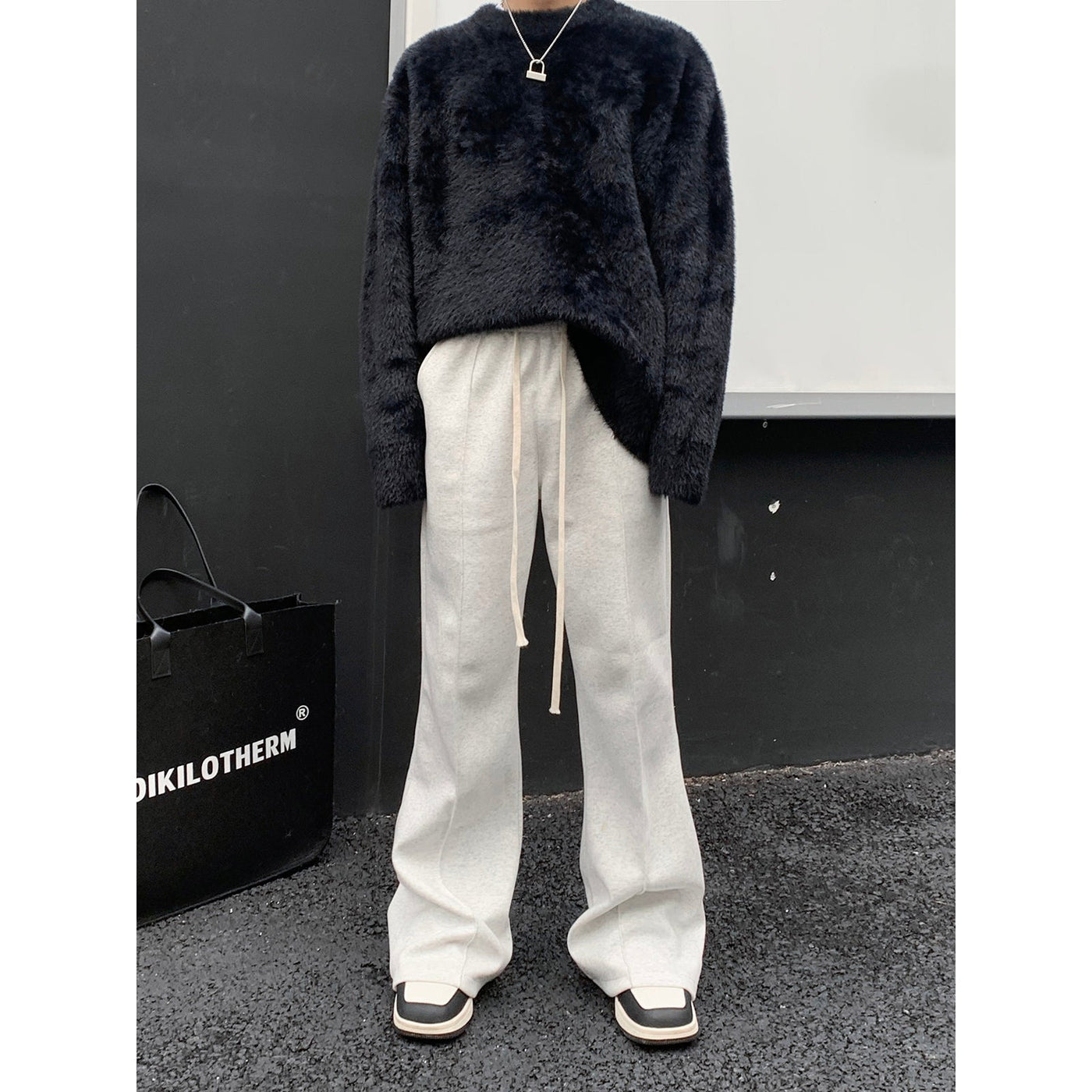Wide Leg Sweatpants Korean Street Fashion Pants By Poikilotherm Shop Online at OH Vault
