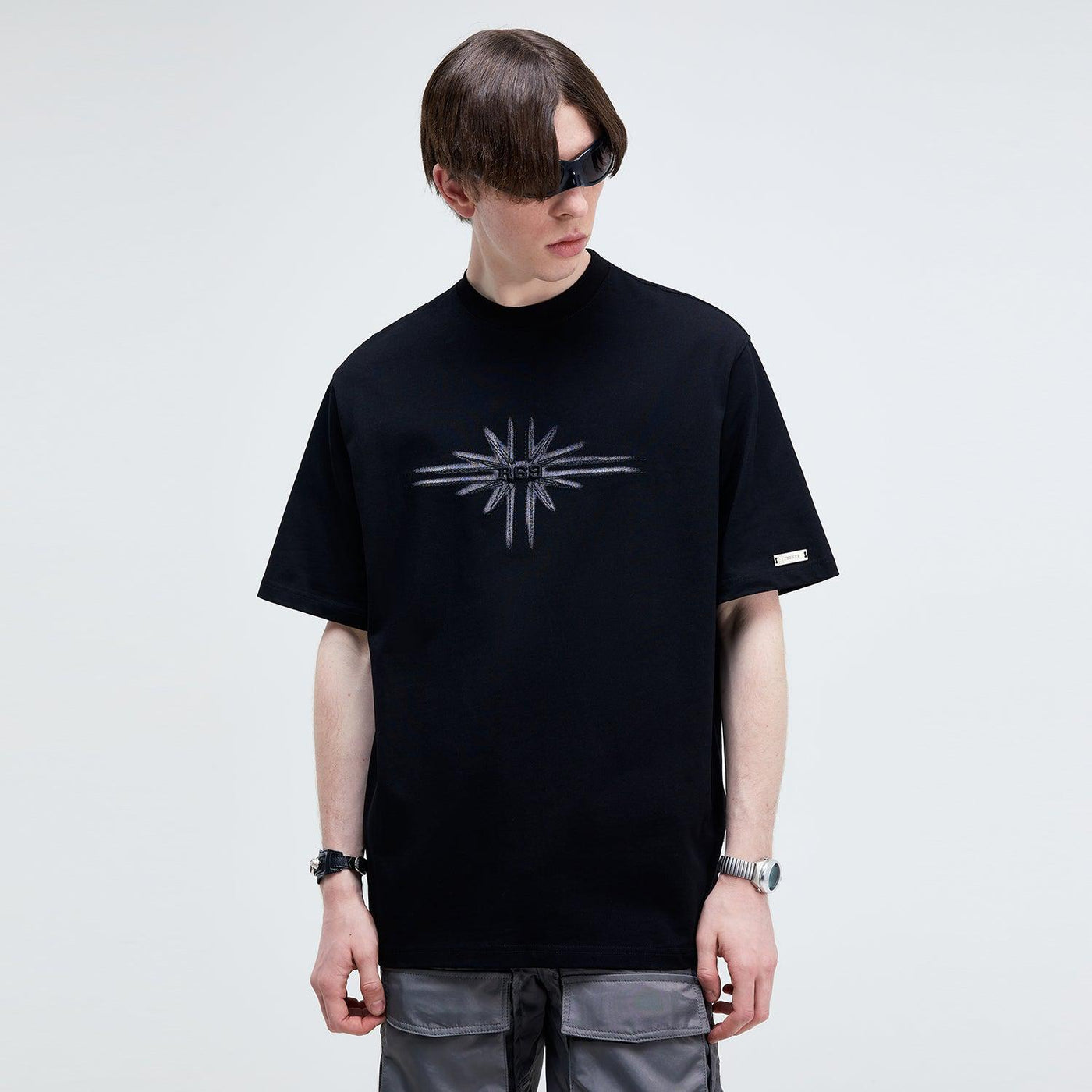 Logo Printed & Embroidered T-Shirt Korean Street Fashion T-Shirt By R69 Shop Online at OH Vault