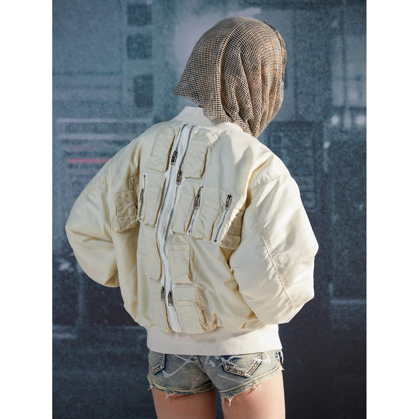 Multiple Zippers Bomber Jacket Korean Street Fashion Jacket By R69 Shop Online at OH Vault